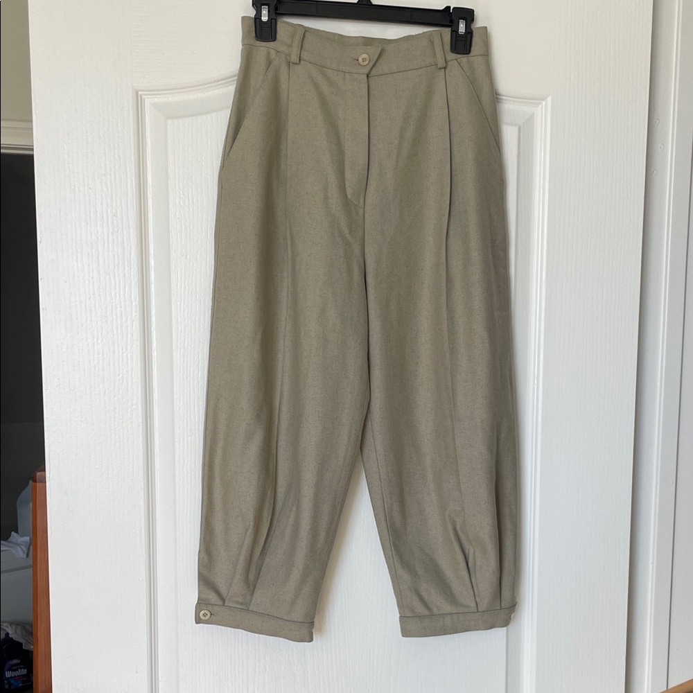 VINTAGE Poi by Krizia Balloon Women Wool Trousers Italian Size 42 US Size 2